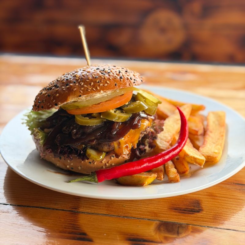 Picante Burger & bramborový chips