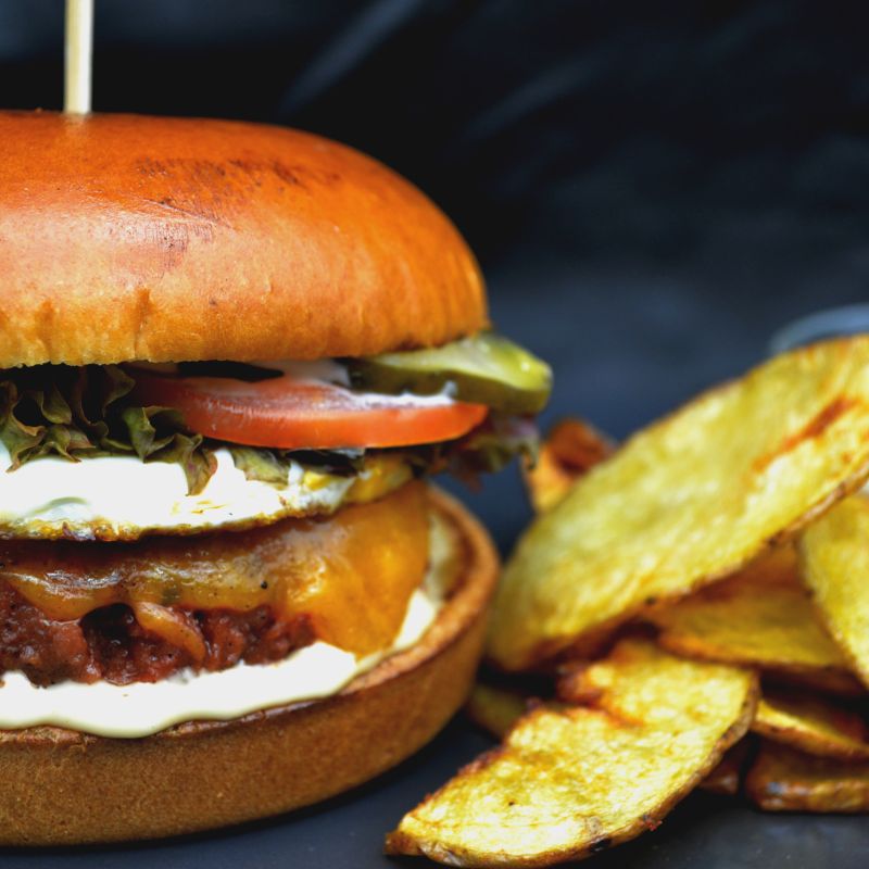 Veggie Burger & domácí chips